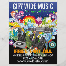 Stadt-breiter Musik-Flyer