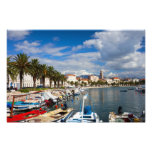 Stadt des Spalte-Jachthafens in Kroatien Kunstfoto