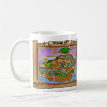 Stadt-Karten-Kaffeetasse des Zauberer-Wizard101 tassen