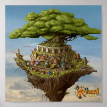 Stadt-Konzept-Plakat des Zauberer-Wizard101