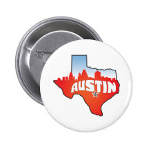 Stadtbild Austins Texas Button