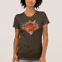 Städtische Diamant-Fantasie-orange Einhorn-T-Shirt
