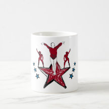 Städtische Gymnastik-Illustration Kaffee Tasse