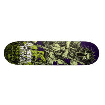 Städtischer Abfall - enormes aggressives Skateboar Bedrucktes Skateboard