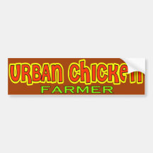 Städtischer Huhn-Bauer Auto Sticker