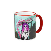 Städtischer Mädchen-Becher Kaffee Haferl