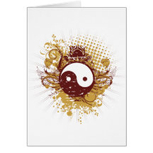 Städtischer Rand Yin Yang Grußkarten
