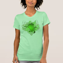 Städtisches Diamant-Fantasie-Grün-Einhorn-T-Shirt