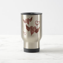 Städtisches Fleur Winged Herz Teetassen