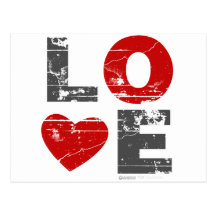 Städtisches romantisches des Vintagen Liebe-Herz-V Postkarte