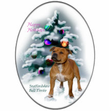Staffordshire-Bullterrier-Weihnachtsgeschenke Acrylausschnitt