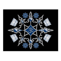 Stammes- buddhistische Symbole Postkarten