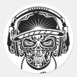 STAMMES- SCHÄDEL RUNDER STICKER
