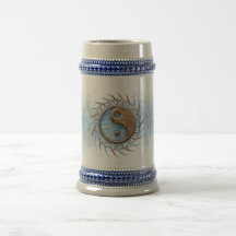 Stammes- Stein u. Wasser Yin Yang Tasse