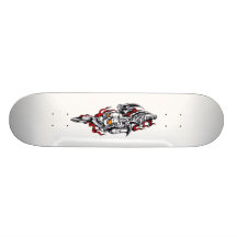 Stammes- Tätowierung mit dem Schädel Skateboardbrett