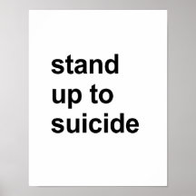 Stand bis zum Selbstmord Plakatdruck