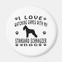 Standardschnauzer-Hundeentwürfe Kühlschrankmagnete