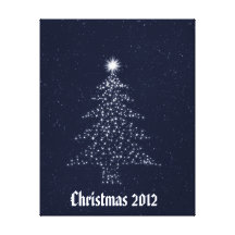 Starfield Weihnachtsstern-Baum-Leinwand eingewicke Galerie Falt Leinwand