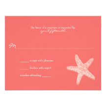 Starfish-Hochzeits-Antwort Personalisierte Ankündigungskarten