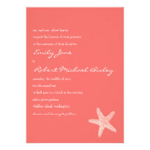 Starfish-Hochzeits-Einladung