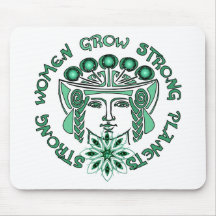 Starke Frauen-starker Planet Mousepad