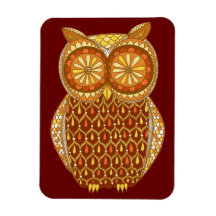 Starker Retro Eulen-Kunst-Prämien-Magnet