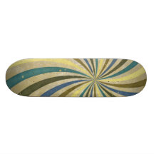 Starker Retro gewundener Sunbeam-Strahln-Strudel Bedruckte Skateboarddecks