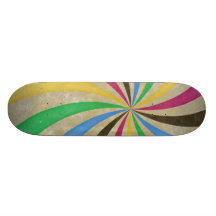 Starker Retro gewundener Sunbeam-Strahln-Strudel Skate Board