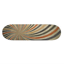Starker Retro gewundener Sunbeam-Strahln-Strudel Skateboard Deck