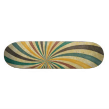 Starker Retro gewundener Sunbeam-Strahln-Strudel Skateboard Brett