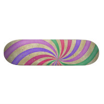Starker Retro gewundener Sunbeam-Strahln-Strudel Individuelle Skatedecks