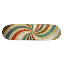 Starker Retro gewundener Sunbeam-Strahln-Strudel Skate Board