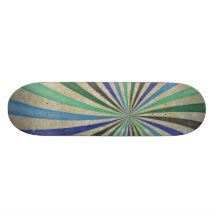 Starker Retro gewundener Sunbeam-Strahln-Strudel Individuelle Decks