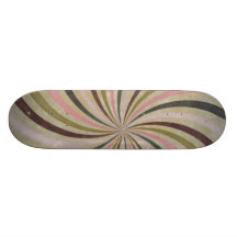 Starker Retro gewundener Sunbeam-Strahln-Strudel Bedruckte Skateboarddecks