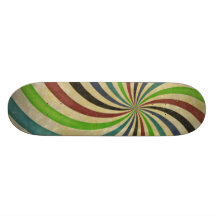 Starker Retro gewundener Sunbeam-Strahln-Strudel Personalisierte Skatedecks