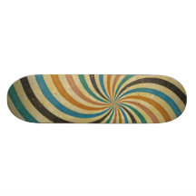 Starker Retro gewundener Sunbeam-Strahln-Strudel Skateboardbrett