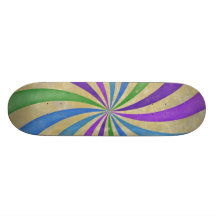 Starker Retro gewundener Sunbeam-Strahln-Strudel Individuelles Skateboard