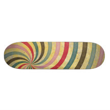 Starker Retro gewundener Sunbeam-Strahln-Strudel Personalisierte Skateboarddecks