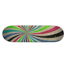 Starker Retro gewundener Sunbeam-Strahln-Strudel Personalisierte Skatedecks