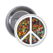 starkes Friedenszeichen Anstecknadelbuttons