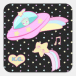 Starry alien-Raum-Schiff Sticker