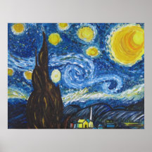 Starry NachtLeinwand Plakatdruck