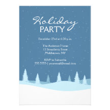 Starry Winter-Nachtfeiertags-Party laden ein Personalisierte Einladungen