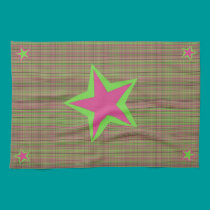 Stars on Plaid baby burp geschirrtücher