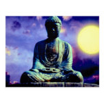 Statue von Buddha mit Sonne Postkarte