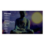 Statue von Buddha mit Sonne Visitenkartenvorlagen