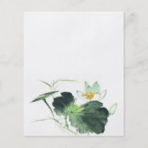 STAUEN Sie LOTUS-FRIEDEN L Chinese-Bürsten-Malerei Personalisierte Flyer