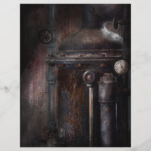 Steampunk - Behandlung des Drucks Bedruckte Flyer