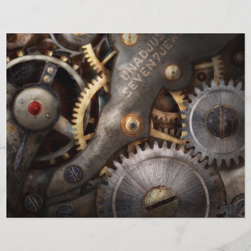 Steampunk - Gänge - Horologie Personalisierte Flyer