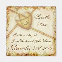 Steampunk Hochzeit, Save the Date Magnet Magnete
